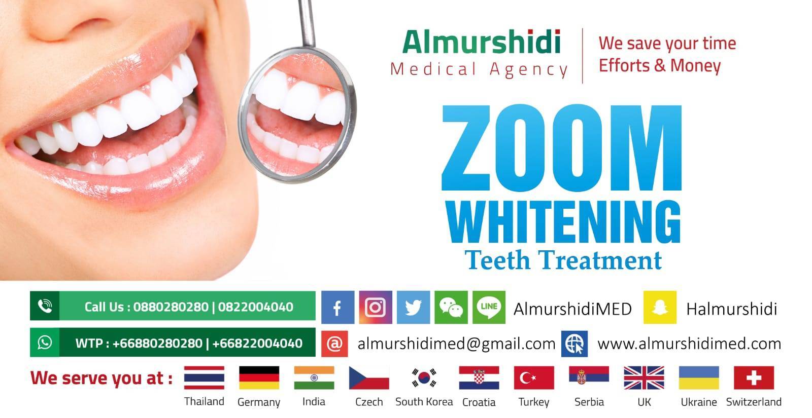 Zoom Whitening Teeth Treatment Bangkok, Thailand Almurshidi Medical