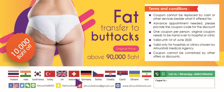 Best Buttocks Fat Transfer Cost in Thailand